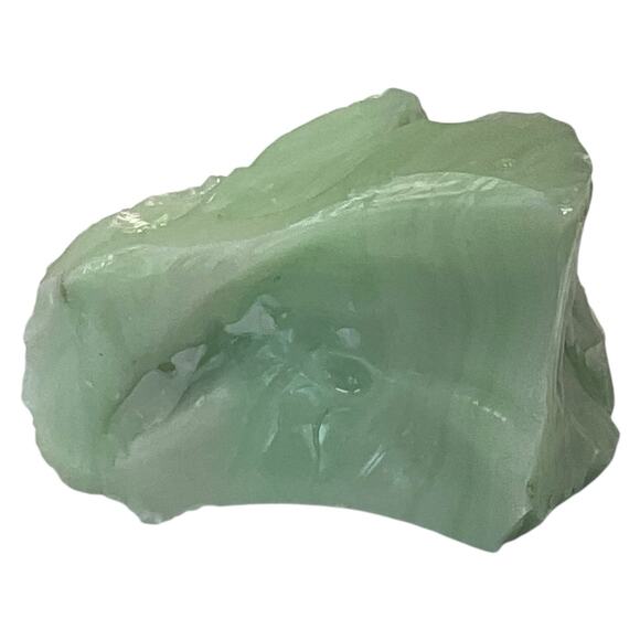 Lime Green Art Glass Cullet Glowing Manganese Slag Glass #5GL66 - Picture 2 of 8